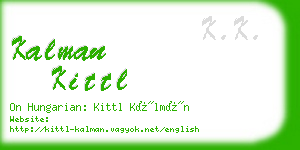 kalman kittl business card